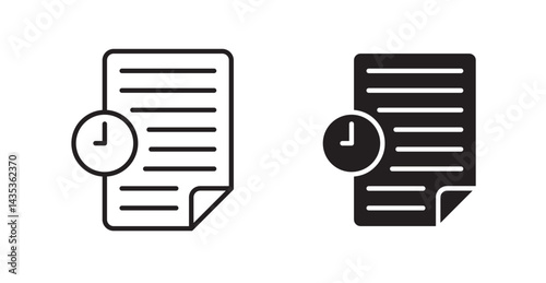 Temporary files icons. Vector isolated elements concept