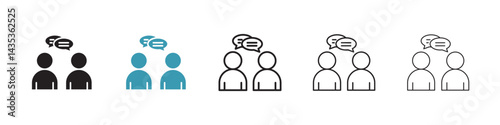 Conversation vector icon logo or illustration