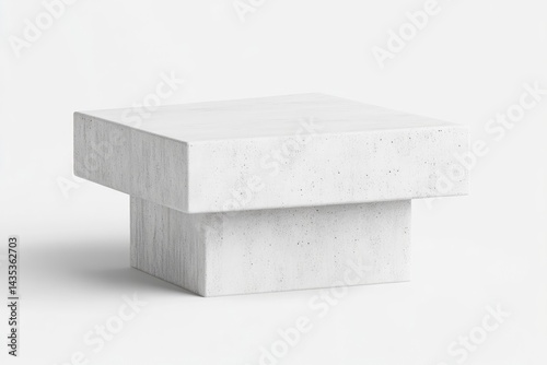 Square white pedestal, simple and modern