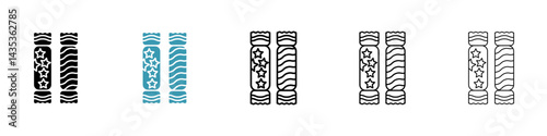 Christmas cracker vector icon logo or illustration