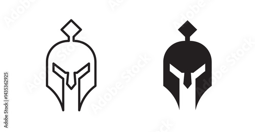 Spartan Helmet icons. Vector isolated elements concept