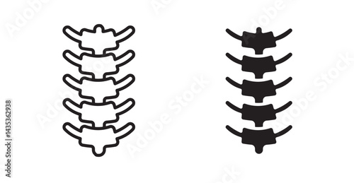 Spinal column icons. Vector isolated elements concept