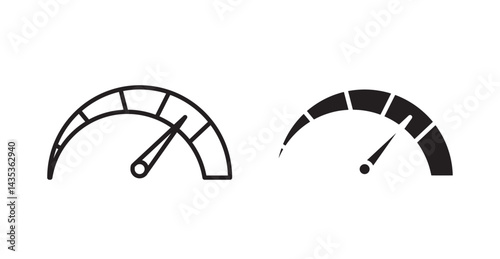 Speedometer icons. Vector isolated elements concept