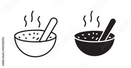 Sour soup icons. Vector isolated elements concept