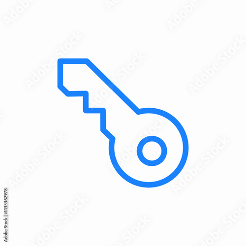 door key icon sign vector
