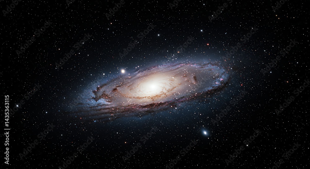 Fototapeta premium Exploring a Distant Galaxy in Deep Space Astronomy