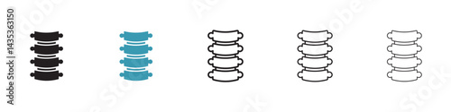 Body spine scan vector icon logo or illustration
