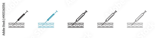 Botox injection vector icon logo or illustration