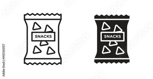 Snacks icons. Vector isolated elements concept