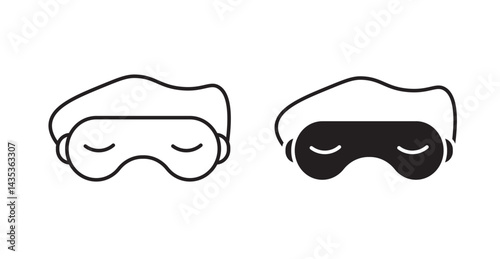 Sleeping mask icons. Vector isolated elements concept