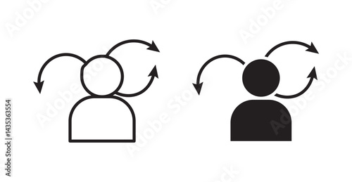 Scrum master icons. Vector isolated elements concept