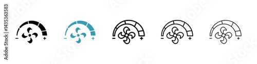 Adjustable speed vector icon logo or illustration