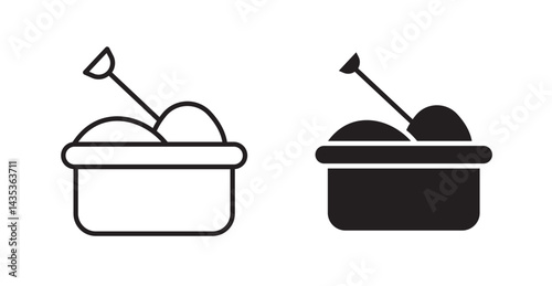 Sandbox icons. Vector isolated elements concept