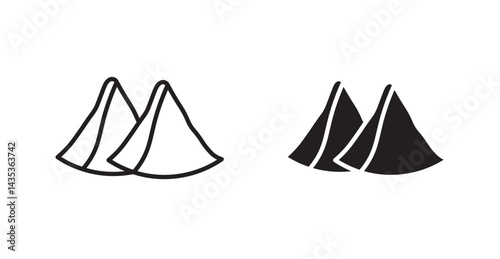 Samosa icons. Vector isolated elements concept