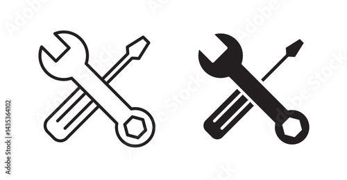 Repair tools icons. Vector isolated elements concept