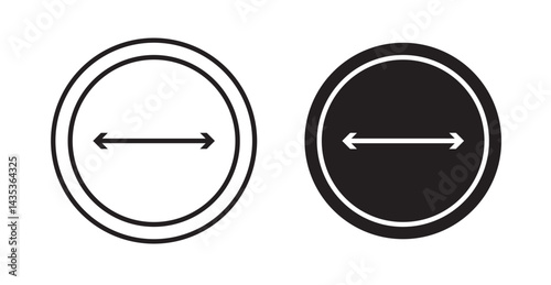 Radius icons. Vector isolated elements concept
