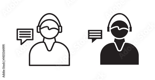Personal assistant icons. Vector isolated elements concept