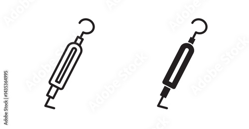 Periodontal scaler icons. Vector isolated elements concept