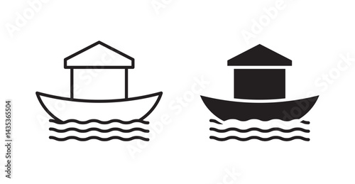 Noah Ark icons. Vector isolated elements concept