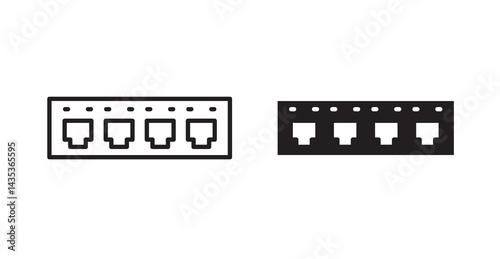 Network switch icons. Vector isolated elements concept