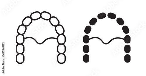 Maxilla icons. Vector isolated elements concept