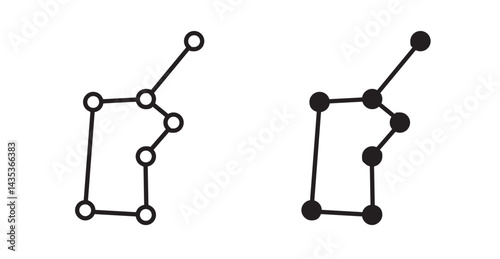 Lyra Constellation icons. Vector isolated elements concept