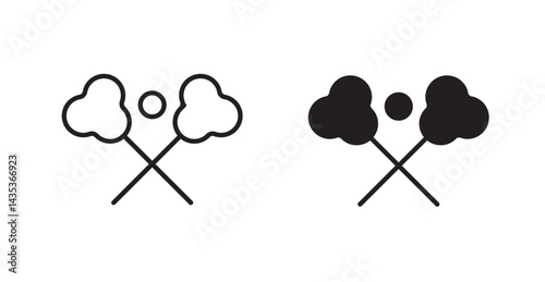 Lacrosse icons. Vector isolated elements concept