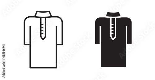 Kurta icons. Vector isolated elements concept