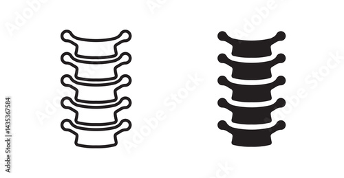 Human spine icons. Vector isolated elements concept