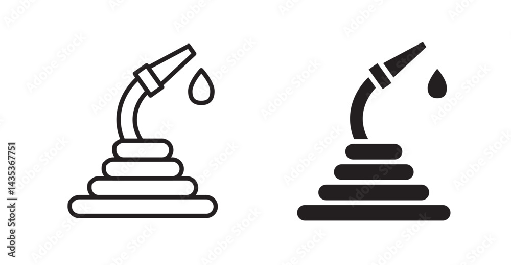 Hose icons. Vector isolated elements concept Hose icons. Vector isolated elements concept
