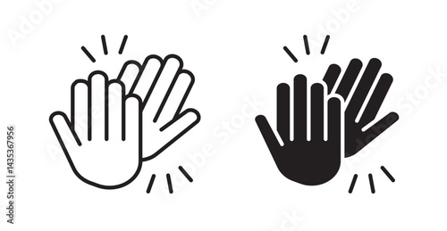 High Five icons. Vector isolated elements concept