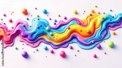 Vibrant Abstract Waves of Colorful Liquid Art Flowing in a Dynamic Pattern