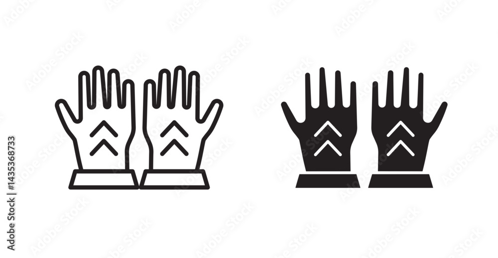Fototapeta premium Gloves icons. Vector isolated elements concept