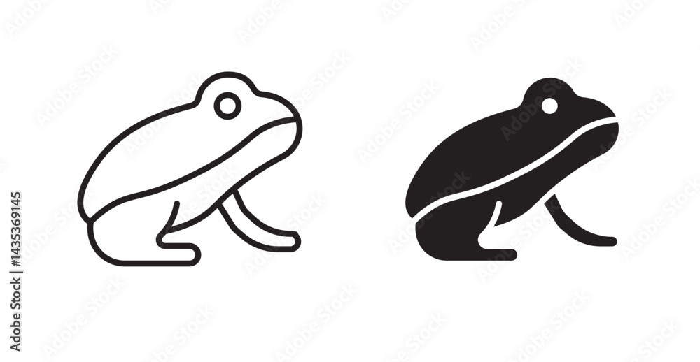 Obraz premium Frog icons. Vector isolated elements concept