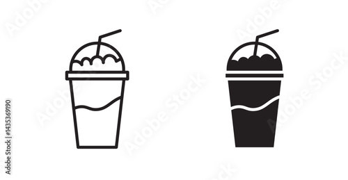 Frappuccino icons. Vector isolated elements concept