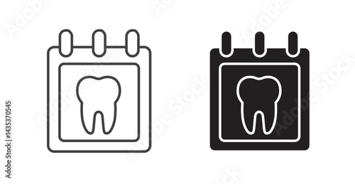 Dental appointment icons. Vector isolated elements concept