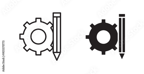 Customized icons. Vector isolated elements concept