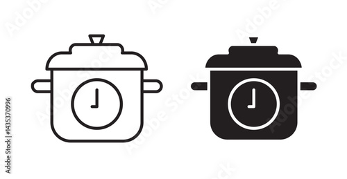 Cooking time icons. Vector isolated elements concept