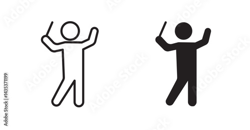 Conductor icons. Vector isolated elements concept