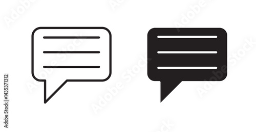 Comment icons. Vector isolated elements concept