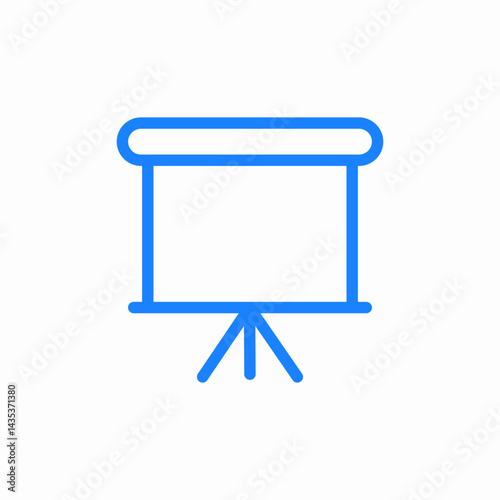 projection screen icon sign vector