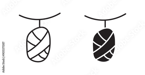 Cocoon icons. Vector isolated elements concept