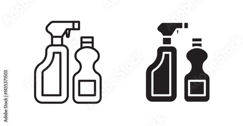 Cleaning products icons. Vector isolated elements concept