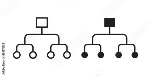 Classification icons. Vector isolated elements concept