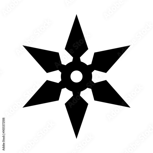 Shuriken icon vector. Ninja illustration sign. Throwing stars symbol or logo.