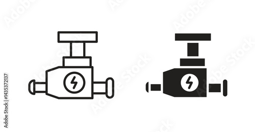 Canvastavla Car carburetor icons. Vector isolated elements concept