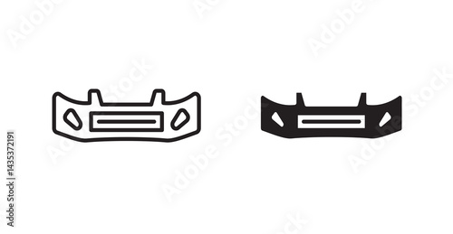 Car bumper icons. Vector isolated elements concept