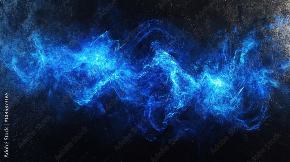 Fototapeta premium blue energy abstract plasma swirl background