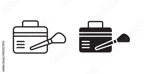 Big makeup box icons. Vector isolated elements concept