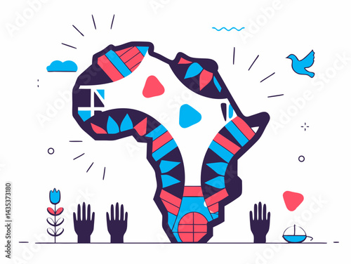 National Africa day vactor illustration 